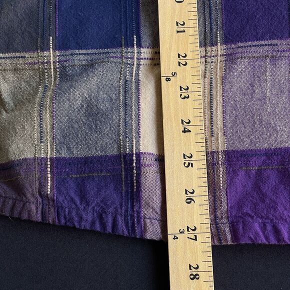 Bobbie Brooks Shirt Womens Plus Size 18W Button Up Plaid Embroidered Floral Boho - Picture 10 of 10